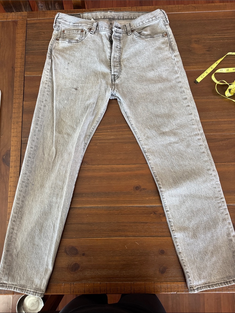 Signature by Levi Strauss 501 Light Gray Straight Jeans